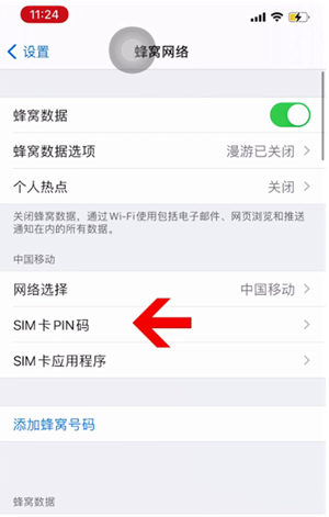 钢城苹果14维修网分享如何给iPhone14的SIM卡设置密码 