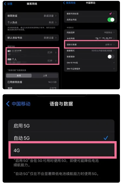 钢城苹果手机维修分享iPhone14如何切换4G/5G? iPhone14 5G网络切换方法 