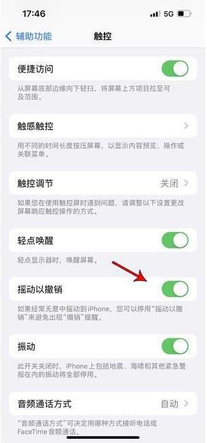 钢城苹果手机维修分享iPhone手机如何设置摇一摇删除文字 